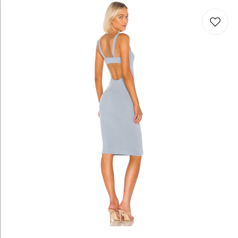 Revolve Superdown Taylor Open Back Dress in Slate